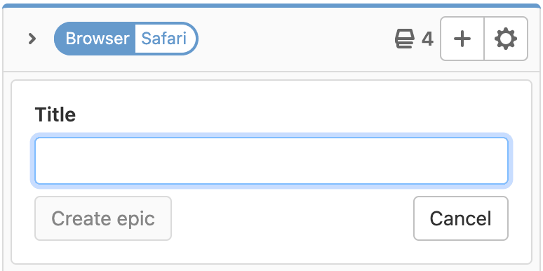从史诗看板创建一个GitLab史诗
