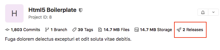 Incremental counter of Releases Number of Releases